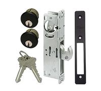 Storefront Door Mortise Lock Hook Deadbolt & Double Keyed Cylinder Combo, Adams Rite Cam, in Duronotic (1-1/8" Backset)