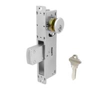 Storefront Door Mortise Lock Swing Deadbolt, Commercial Mortise Lock Double Cylinder Deadbolt Lock Set, in Aluminum(1-1/8" Backset), Flat Locking Tongue