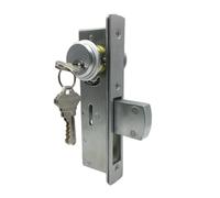 Storefront Door Mortise Lock，Swing Deadbolt & Cylinder Combo, Commercial Mortise Lock,for Aluminum/Zinc Alloy Storefront Entry Doors,Silver 1-1/8" Backset