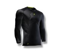 Storelli BodyShield Goalkeeper 3/4 Undershirt | Lightweight Compression Soccer Shirt | Chest Protector | Elbow and Shoulder Padding | Black | Youth Extra Large