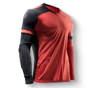 Storelli ExoShield Gladiator Goalkeeper Jersey | Padded Elbow Sleeves | Lightweight Soccer Jersey Shirt | Coral | Medium