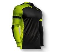 Storelli ExoShield Gladiator Goalkeeper Jersey | Padded Elbow Sleeves | Lightweight Soccer Jersey Shirt | Black | Medium