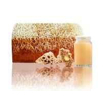 STORELUXY 130gr Bee Milk Soap Bar With Pumpkin Fiber Natural Handmade Loofah | Anti Ageing, Effective For Acne & Eczema, Skin Revitalizing, Rich in Royal Jelly, Deep Moisturization