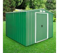 StoreMore Sapphire 8X8Ft Apex Metal Shed - Green