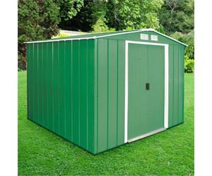 StoreMore Sapphire 8X8Ft Apex Metal Shed - Green