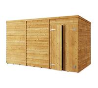 StoreMore Store More Overlap Pent Shed - 12X6 Windowless