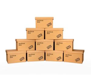 StorePAK Eco Archive Storage Boxes with Lids | Pack of 10 | 33L Recyclable Cardboard Boxes for Home, Office & Moving House | Easy to Assemble, Stackable & Durable | FSC Certified & Eco-Friendly | H 26