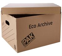StorePAK Eco Archive / Storage Cardboard Boxes & Lids - Easy to Assemble, Home Storage, Office & Moving House ,33 Litres - H26 x W34 x D43cm
