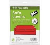 StorePAK Plastic Sofa Cover for Moving House & Storage, 2 Pack | 380cm x 113cm Waterproof Furniture Protector Cover | Plastic Covers for 3-Seater Couch, Armchair & Furniture Protection