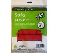 StorePAK Plastic Sofa & Furniture Cover for Moving & Storage (2 Pack)