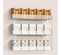 Stores Cigarette Showcases Rack - Wall Mounted Display Holder, Acrylic Countertop Box, Retail Organizer Cabinet, Supermarket Candy Chip Rack(61.5x13x64cm)
