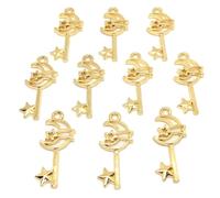Stores Club 10 Pcs Night Sky Key Charms Resin Empty Gold Frame Accessory Parts Handmade Craft Materials