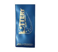 StoreSMART - Lotto Ticket Lottery Holder - 4"x9" Plastic LT - Metallic Blue - 2 Pack