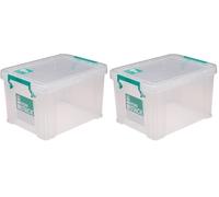STORESTACK 1.7 Litre Storage Box - Clear (Pack of 2)