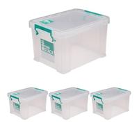STORESTACK 1.7 Litre Storage Box - Clear (Pack of 4)