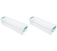 STORESTACK 370 x 110 x 80 mm Box - Clear (Pack of 2)