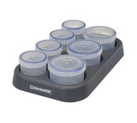 storewell Twist7 - Kitchen Worktop, Drawer and Shelf Organiser with 7 Round Airtight Containers - Fits LocknLock LLS111, LLS121 - Total Capacity: 1.68 L, BPA-Free