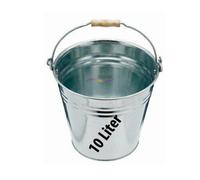 Storex 10 LTR Metal Ash Bucket Tools Fireplace Container Fire Pits Wood Coal Burning Stove Metal Charcoal Bin Box Outdoor Indoor Galvanised Silver Bucket