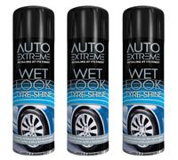 STOREX 3 X Auto Extreme Wet Look Tyre Shine Cleaner Restorer Spray 300 ML