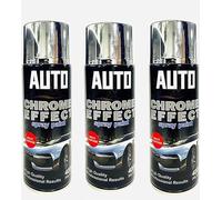 STOREX 3 X Chrome Effect All Purpose 400ml Spray Paint Primer Metal Foil Mirror Wood Plastic Multipurpose use (3)