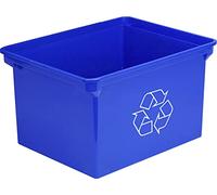 Storex 9 Gallon Recycle Bin, Blue, 1 Count (61549A01C)