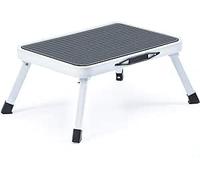 STOREX One Step Ladder Step Stool Kitchen Stool Portable Lightweight Footstool Camping Bus Caravan Step Ladder up to 150 kg for Home/Kitchen/Garage White