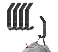 StoreYourBoard 4 Pack Wall Hooks for Hanging, Decorative & Heavy Duty Coat Wall Hooks, Mount, Set Holds 30 lbs Each, Outdoor, 6.5" x 1.2" x 2"
