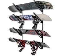 StoreYourBoard Adjustable Snowboard Storage Rack, Wall Mount 4 Board Display