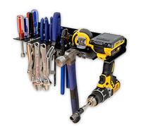 StoreYourBoard Garage Hand Tool Organizer, Drill, Screw Driver and Wrench Sets, Hammer, Pliers, Wall Mount Storage Tool Tray, Heavy Duty Steel