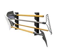 StoreYourBoard Horizontal Garden Tool Organizer, Garage Organization Rack for Shovels Rakes Brooms and Mops, Solid Steel Holds 100 lbs