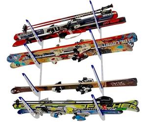 StoreYourBoard Horizontal Multi Ski Wall Rack, Home and Garage Skiing Storage Mount