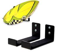 StoreYourBoard Naked Surf | The Original Minimalist Surfboard Wall Rack | Black Display Rack