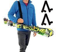 StoreYourBoard Set of 2 Ski and Pole Carriers, Adjustable Ski Shoulder Strap