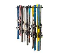 StoreYourBoard Solitude Ski Storage Rack, Wall Mount Organizer Holds 10 Pairs of Skis, Heavy Duty Supports 300 lbs