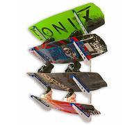 StoreYourBoard Wakeboard Wall Storage Rack, Metal Adjustable 4 Wakeboard and Wakesurf Mount