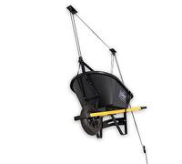 StoreYourBoard Wheelbarrow Ceiling Hoist, Garage Storage Pulley System, Heavy Duty Holds 150 lbs