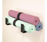 StoreYourBoard Yoga Mat Storage Rack, X-Large, Foam Roller Wall Hooks, 3 Exercise Mats, Fitness Gear Organizer