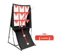 Storgem Baseball and Softball Pitching Target Net with 9 Pocket and Strike Zone Target, Portable Pitcher Training Height Adjustable, Carry Bag