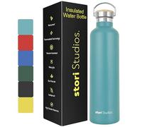 Stori Studios Vacuum Insulated Metal Water Bottle 750ml(25oz), Stainless Steel Water Bottle, BPA Free Standard Mouth Flask, Double Wall Insulated Water Bottles For Travel, Work & Gym - Light Blue