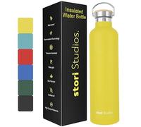 Stori Studios Vacuum Insulated Metal Water Bottle 750ml(25oz), Stainless Steel Water Bottle, BPA Free Standard Mouth Flask, Double Wall Insulated Water Bottles For Travel, Work & Gym - Yellow