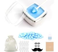 STORICANS Nose Wax Kit Men, Nose Hair Waxing Kit for Men,Portable Hair Removal Wax Warmer with 100g Wax, 10 Applicators, 30 NoseHair Sticks 1 Silicone Pots, 15-20 Times, Usb Rapid Heating,White