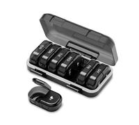 STORICANS Weekly Pill Box Organiser Pill Boxes 7 Day 2 Times a Day,Portable AM PM Daily Travel Tablet Organiser Pill Dispenser to Hold Vitamins, Cod Liver Oil, Supplements and Medication, Black