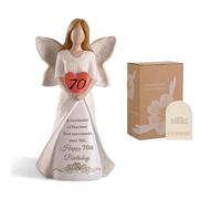 Storieme 70th Birthday Gifts for Women: Birthday Presents for Her Mum Nan Grandmother 70 Years Old Woman Angel Figurine Decoration Ornaments (7.5"/19cm)