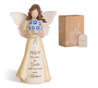 Storieme Christmas Mum Gifts from Daughter: Mother's Day Birthday Gift for Mother - Hand-painted Forget-Me-Not Figurine Angel Mums Present Decor
