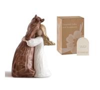 Storieme Horse Gifts for Women: Girl Embracing Horses Hand-Painted Stuff Figurines Statue Decorations Memorial Gift for Horse Lovers Teen Girls