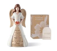 Storieme Retirement Gifts for Women 2025: Thoughtful Retired Present for Nurses Teachers Colleagues Friends Ladies - Angel Figurine Holding a Heart for Party, Desk & Mantel Decor (7.3"/18.5cm)