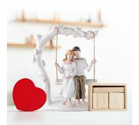 Storieme Romantic Couples Swing Statue: 1st Year Gifts for Couple Anniversary - Wedding Engagement Gift for Him Her Wife Husband Parent Home Decor