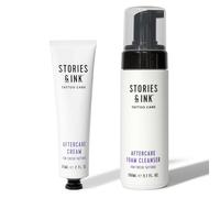 Stories & Ink Tattoo Aftercare Duo - 2-Step Routine for Fresh Tattoos, Contains: Cream & Foam Cleanser