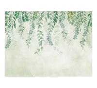 Photo wallpaper floral tendrils leaf pattern watercolor green 39907-1 (4,71£/1qm