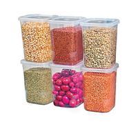 StoriGo 6-Pack 1.1L Reusable Food Storage Containers with Integrated Lids ? BPA-Free Stackable Meal Prep Lunch Boxes ? Durable Microwave Freezer